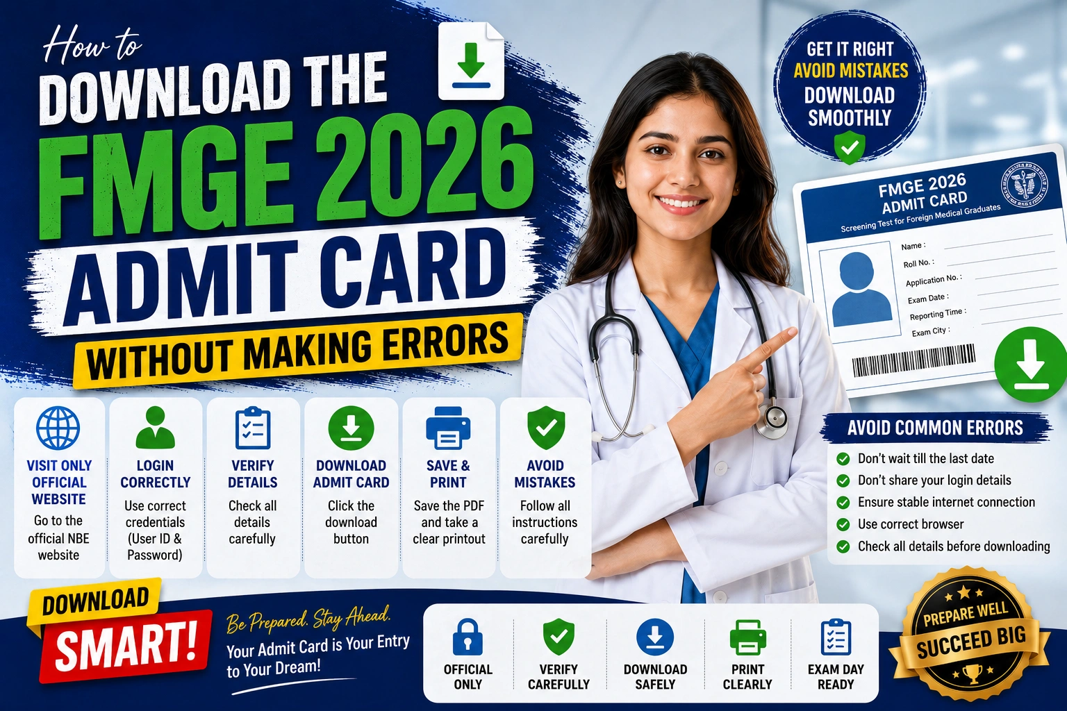 How to Download the FMGE 2026 Admit Card Without Making Errors